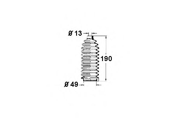 Пыльник, рулевое управление OCAP 1211151