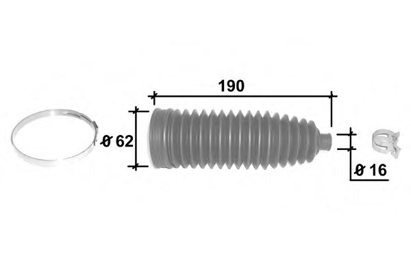 Комплект пылника, рулевое управление OCAP 0902287