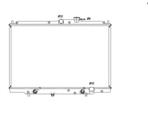 Радиатор, охлаждение двигателя NRF 53515