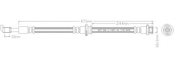 Тормозной шланг REMKAFLEX 4451