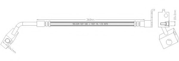 Тормозной шланг REMKAFLEX 6308