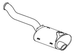 Глушитель выхлопных газов конечный DINEX 21481