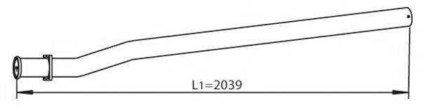 Труба выхлопного газа DINEX 44657