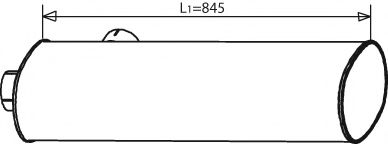Средний / конечный глушитель ОГ DINEX 70336