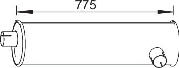 Средний / конечный глушитель ОГ DINEX 64341