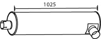 Средний / конечный глушитель ОГ ZARA 1247