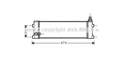 масляный радиатор, двигательное масло AVA QUALITY COOLING RE3046