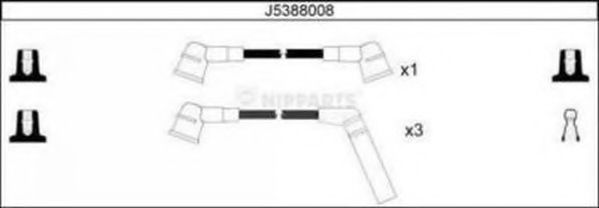 Комплект проводов зажигания NIPPARTS J5388008