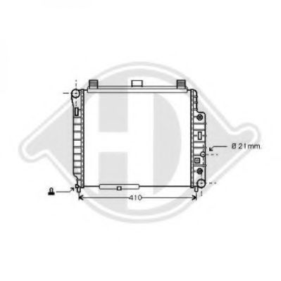 Радиатор, охлаждение двигателя DIEDERICHS 8121193