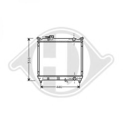 Радиатор, охлаждение двигателя DIEDERICHS 8136118