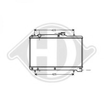 Радиатор, охлаждение двигателя DIEDERICHS 8136121