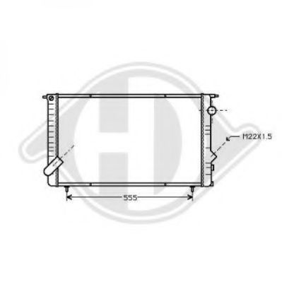 Радиатор, охлаждение двигателя DIEDERICHS 8448906