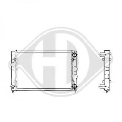 Радиатор, охлаждение двигателя DIEDERICHS 8500822