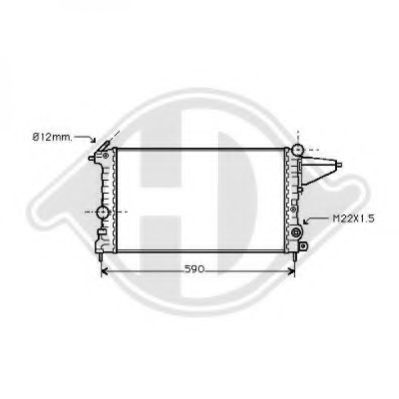 Радиатор, охлаждение двигателя DIEDERICHS 8501119