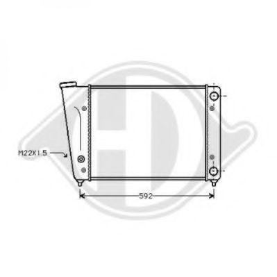 Радиатор, охлаждение двигателя DIEDERICHS 8501721