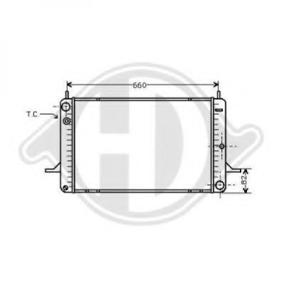 Радиатор, охлаждение двигателя DIEDERICHS 8502091
