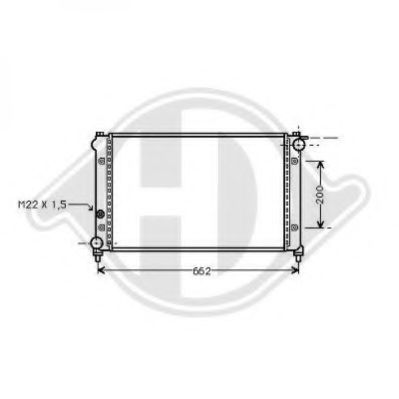 Радиатор, охлаждение двигателя DIEDERICHS 8504808
