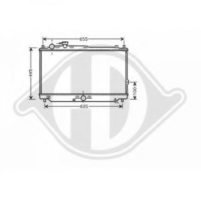 Радиатор, охлаждение двигателя DIEDERICHS 8653505