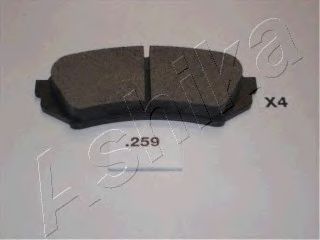 Комплект тормозных колодок, дисковый тормоз ASHIKA 51-02-259