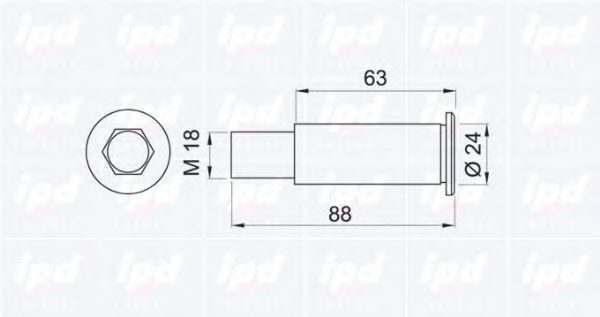 Коренная шейка, рычаг натяжного ролика IPD 130660