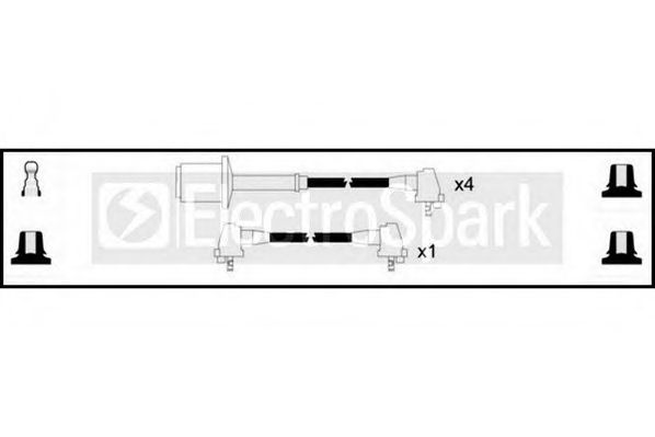 Комплект проводов зажигания STANDARD OEK324