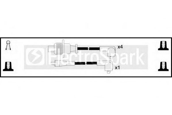 Комплект проводов зажигания STANDARD OEK383