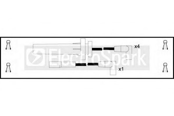 Комплект проводов зажигания STANDARD OEK887
