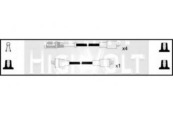 Комплект проводов зажигания STANDARD OEF252