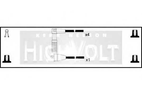 Комплект проводов зажигания STANDARD OEF514