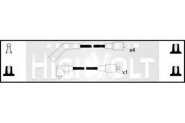 Комплект проводов зажигания STANDARD OEF394