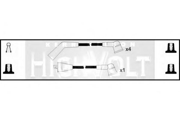 Комплект проводов зажигания STANDARD OEF602