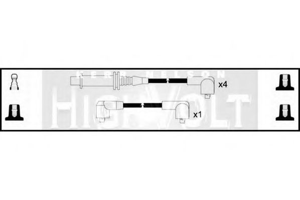 Комплект проводов зажигания STANDARD OEF372