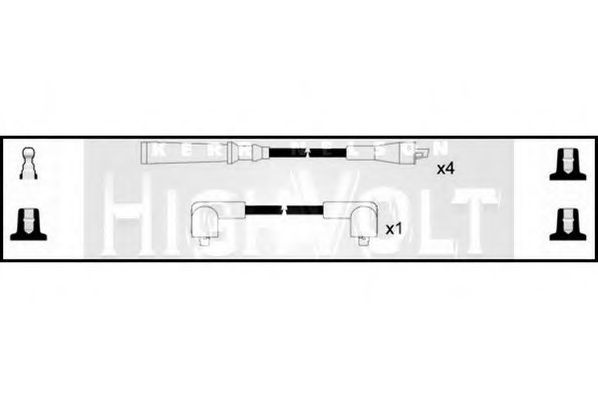 Комплект проводов зажигания STANDARD OEF101