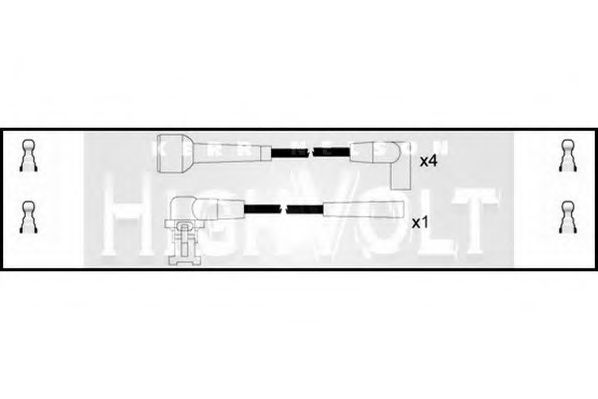 Комплект проводов зажигания STANDARD OEF099