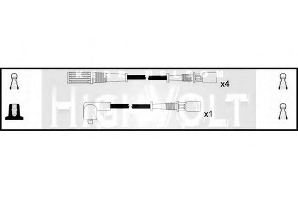 Комплект проводов зажигания STANDARD OEF059