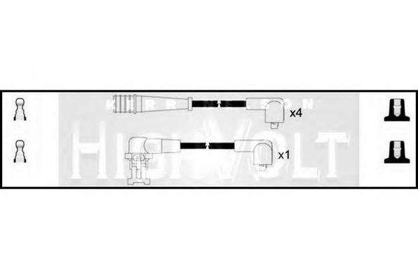 Комплект проводов зажигания STANDARD OEF034