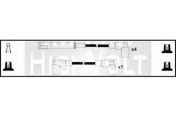 Комплект проводов зажигания STANDARD OEF036