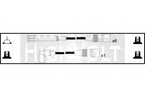 Комплект проводов зажигания STANDARD OEF038