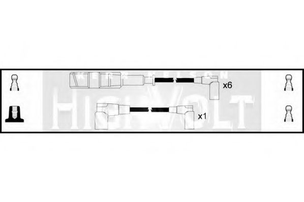 Комплект проводов зажигания STANDARD OEF042