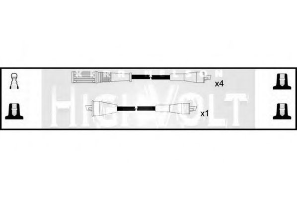 Комплект проводов зажигания STANDARD OEF908