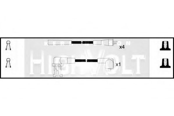 Комплект проводов зажигания STANDARD OEF282