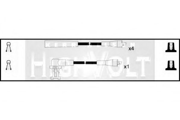 Комплект проводов зажигания STANDARD OEF973