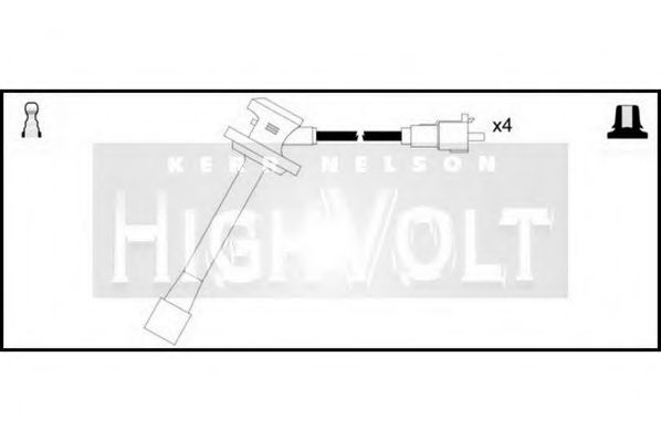 Комплект проводов зажигания STANDARD OEF387