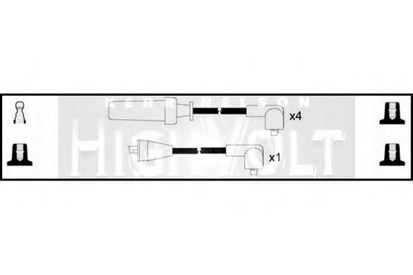 Комплект проводов зажигания STANDARD OEF066