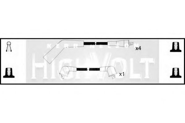 Комплект проводов зажигания STANDARD OEF377