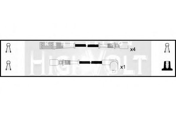 Комплект проводов зажигания STANDARD OEF052