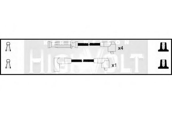Комплект проводов зажигания STANDARD OEF638