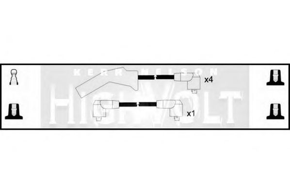 Комплект проводов зажигания STANDARD OEF956