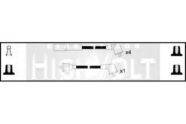 Комплект проводов зажигания STANDARD OEF955