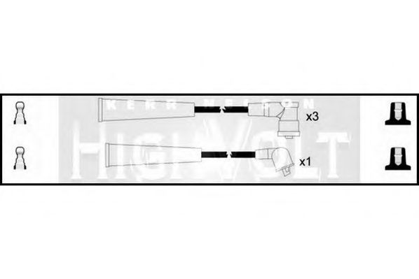 Комплект проводов зажигания STANDARD OEF934